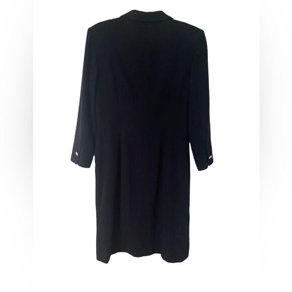 Vintage Emanuel Ungaro Navy Button-Front Dress, Italian Size 12 - Picture 2 of 5